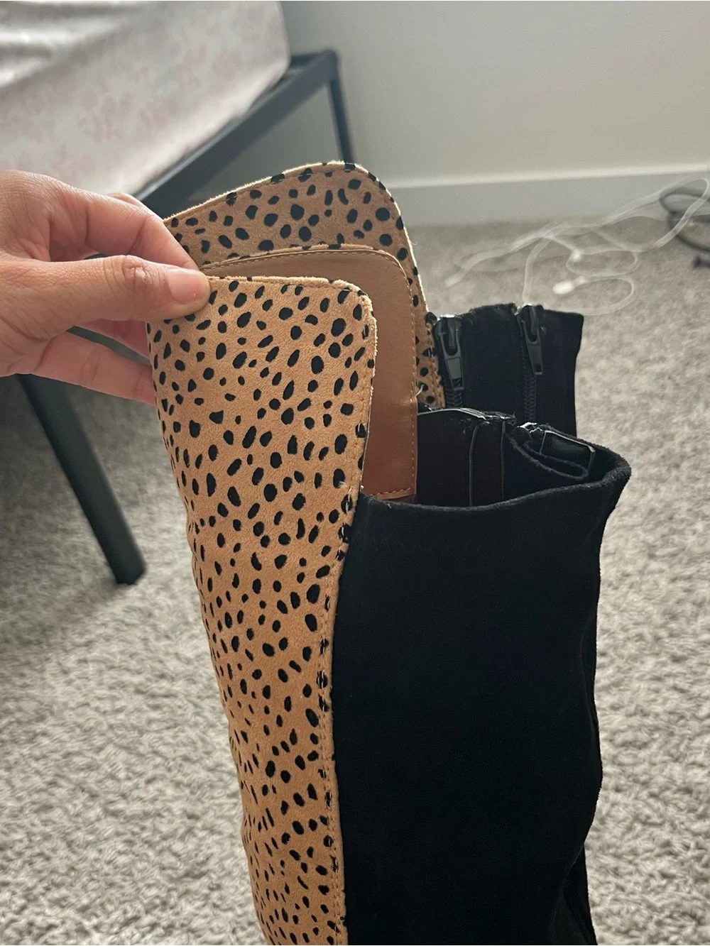 Knee high Leopard Print Boots